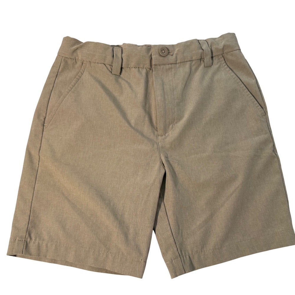 Vineyard Vines Boys Performance Shorts Khaki Tan Size 7 Adjustable Waist
